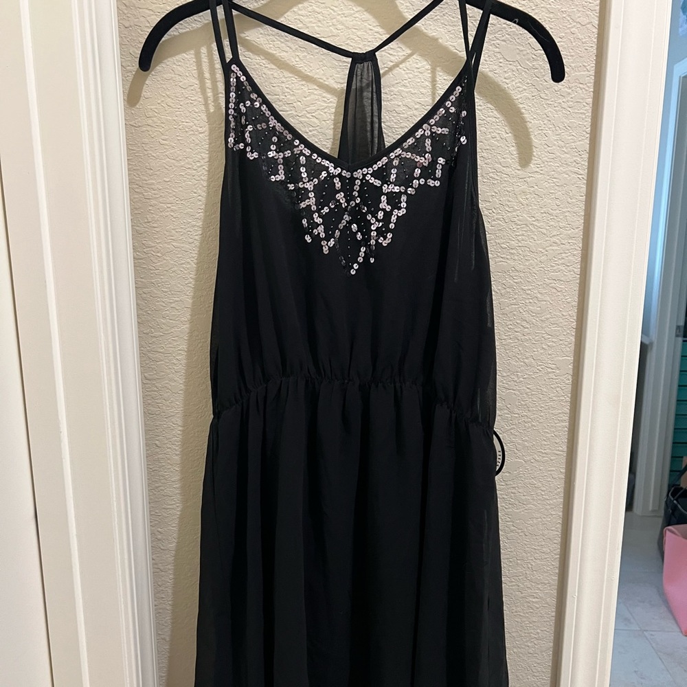 Black dress with sequins. NWT